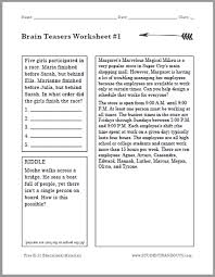 Brain Teasers For Kids Puzzle Worksheet 1 Brain Teasers For Kids Brain Teasers For Teens Brain Teasers
