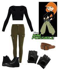Diy Kim Possible Costume By Jennifer Farley 1 Liked On Polyvore Featuring River Island Conv Kim Possible Costume Kim Possible Halloween Costume Spy Outfit