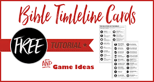 Free Printable Bible Timeline Cards Bible Journal Love