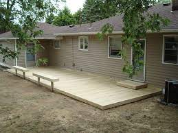 increase the value of your outdoor space by ground level deck topsdecor com deck designs backyard decks backyard ground level deck