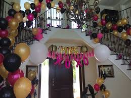 Purple Black And Gold Balloon Arch Pink Gold Black Entrance Way With Large Mrs And Xoxo Balloons Black Gold Party Pink Black Gold Party Gold Graduation Party