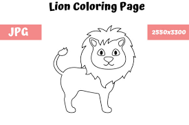 Perfect lion coloring page have lion coloring pages on with hd. Lion Coloring Page For Kids Graphic By Mybeautifulfiles Creative Fabrica