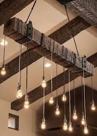 Repurposed Hardwood Beam Chandelier By Tungstendesigngroup On Etsy 820 00 Lampen Design Lampen Beleuchtungsideen