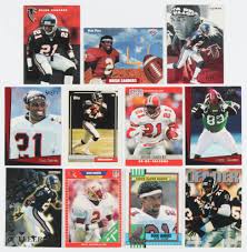 Date price grade lot # auction house auction/seller. Lot Of 11 Assorted Football Cards With Deion Sanders 1994 Fleer Award Winners 3 Deion Sanders 1990 Topps 469 Johnny Mitchell 1993 Select 8 Deion Sanders 1991 Star Pics 80 Pristine Auction
