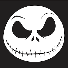 Use the black electrical tape to fasten the eyes and nose to the door. Template Jack Skellington Face Novocom Top