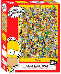 Download / print puzzle puzzle settings game theme report a bug description the simpsons are always a popular topic so this word search puzzle should please many fine players. The Simpsons Cast 1000 Piece Puzzle Puzzles Sanity