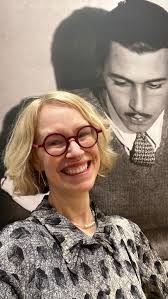 Happy birthday, Merrill Berman! This picture is from 2019, when Cooper  Hewitt proudly opened our exhibition “Herbert Bayer: Bauhaus Master.” Shown  here with my beloved colleagues Cara McCarty and Caitlin Condell. Such