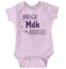 Brisco Brands Breast Milk Junkie Breastfeeding Unisex Baby Bodysuits