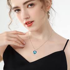 Spkoueh crystal necklace, women's pendant necklace, 925 sterling silver  necklace， birthday and Valentine's Day jewelry gifts for mothers, wives and  girls, friends, with a variety of clothing, to : Amazon.com.au: Clothing,  Shoes