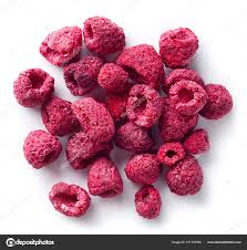 Heap Freeze Dried Raspberries Isolated White Background Top View Stock Photo By C Baibaz 211747300