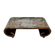 The most common scroll coffee table material is metal. Rare Philip And Kelvin Laverne Marriage Whirl Scroll Coffee Table 1960s Sold Lobel Modern Nyc
