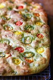 cheesy kale tomato and chile focaccia recipe focaccia food spicy recipes
