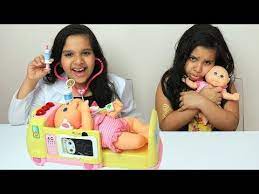 الدكتورة شفا تلعب بسيارة الإسعاف الجديدة youtube lunch box youtube funny