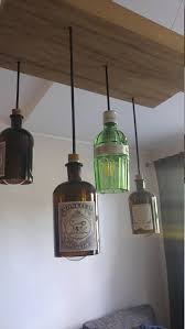 Deckenlampe Aus Recycelten Flaschen Deckenlampe Lampen Wohnzimmer Lampe Aus Flaschen