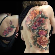 The stark outlines and bold shading evident in each piece are offset by intricate details that add a. Beautiful Back Flowers Tattoo Best Tattoo Ideas Gallery