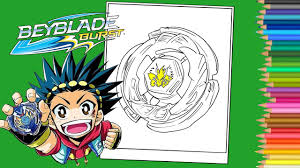 The beyblade coloring pages often feature the leading characters from the manga including tyson ray kon kai hiwatari and max tate. Beyblade Burst Coloring Pages Book Coloriage Beyblade Burst Youtube