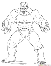 How To Draw Hulk Step By Step Drawing Tutorials For Kids And Beginners Hulk Coloring Pages Avengers Coloring Pages Batman Coloring Pages