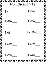 24 multiplication worksheets numbers 1 12 made by teachers