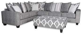 Charcoal gray sectional sofa by melody.g.barnes on indulgy.com. Albany Stonewash Contemporary 2 Piece Sectional In Gray Fabric Royal Furniture Sectional Sofas