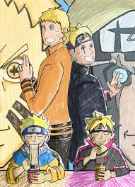 As a father, naruto makes mistakes. Naruto X Boruto Father Son Edition Zuranime Illustrations Art Street
