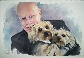 Just completed this commission of my scenic pet portraits for a lady who  after a tough year really wanted to get her sister something special for  her birthday so here's a painting