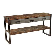 Marguerite 3 Drawer Console Table Sofa Table With Storage Industrial Console Tables Furniture