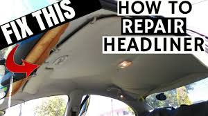 Ford Falcon Au Ba Bf Headliner Repair Diy How To Fix Sagging Car Roof Lining Youtube