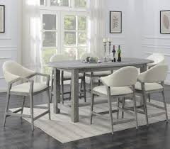 Find the dining room table and chair set that fits both your lifestyle and budget. Emerald Carrera D905 13 6x24 7 Piece Counter Height Dining Set With Faux Leather Bar Stools Northeast Factory Direct Pub Table And Stool Sets