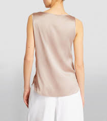 Womens Max Mara Leisure pink Silk-Blend Tank Top | Harrods UK