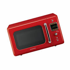 Daewoo Kor 7lrer Retro Comptoir Four Micro Ondes 0 7 Cube Ft 700w Pure Rouge Four Micro Onde Electromenager Cuisine Petit Electromenager