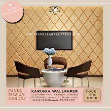 Baru Wallpaper Panel Tile Timbul Asli 3 Dimensi Empuk Http Www Karuniawallpaper Com 2018 02 Baru Panel Tile Dekorasi Interior Emboss Wallpaper Dinding