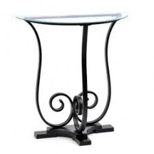 A lower shelf doubles your storage capability. Half Round Entry Table Ideas On Foter
