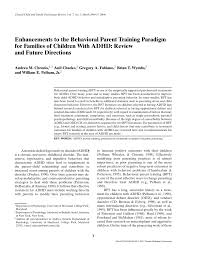 Pdf Enhancements To The Behavioral Parent Training Paradigm