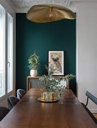 When it comes to picking. Accent Walls Are Cool Again Here S How To Get Them Right Green Dining Room Home Decor Interior