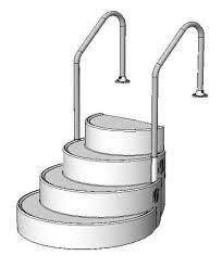 The Step Above Ground Drop In Two Rails Pool Supplies Canada Above Ground Pool Steps Pool Hot Tub Pool Supplies