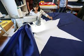 Search for cotton american flags. Group Begins Making What It Hopes Will Be Largest American Flag Ever Flown Deseret News