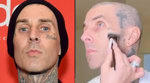 I think more than that. Travis Barker S Daughter Covers Up His Face Tattoos Using Viral Kvd Beauty Foundation Popbuzz