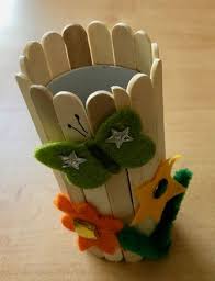 Stifthalter Basteln Basteln Weihnachten Basteln Fruhling Kinder Basteln Mit Eisstielen