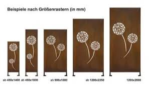 Sichtschutz Cortenstahl Stele Pusteblume 2 Sichtschutz Cortenstahl Cortenstahl Kreative Garten Ideen