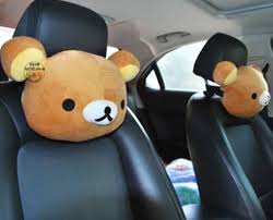 Fd4395 San X Rilakkuma Auto Car Seat Head Rest Cushion Pillow Neck Pillow 1pc Neck Pillow Pillows Car Seats