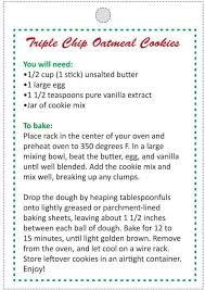Triple Chip Oatmeal Cookie Mix In A Jar Printable Cookie Mix Oatmeal Cookies White Chocolate Chip Cookies