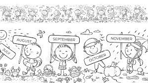 The second pack is for more advanced learners and concentrate more on month order. Children With Months Signs And Changing Weather And Seasons Royalty Free Cliparts Vectors And Stock Illustration Image 144294909