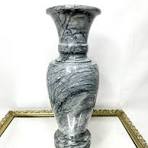 Jarrón grande de mármol macizo gris vintage de 30 cm con ...