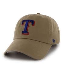 47 Brand Texas Rangers Khaki Clean Up Cap Tan Beige Adjustable 47 Brand Sports Fan Shop Texas Rangers