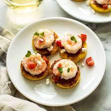 Cheesy Shrimp Polenta Bites Healthy Nibbles