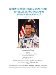 Biodata Dr Sheikh Muszaphar Shukor