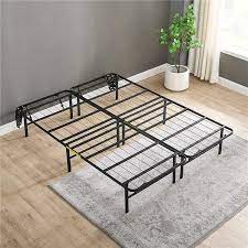 The brackets are compatible with the sleep master platform metal bed frame and allows you to add a headboard and a footboard. Amazon Com Classic Brands Hercules Heavy Duty 14 Inch Platform Metal Bed Frame With Universal Headboard Attachment Mattress Foundation Queen Black Furniture Decor