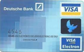 Payments made with debit cards are processed the same way as those made with credit cards. Bank Card Deutsche Bank Deutsche Bank Spain Col Es Ve 0136