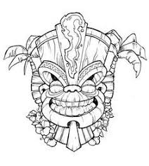 Tiki Coloring Pages With Images Tiki Tattoo Tiki Art Tiki Mask
