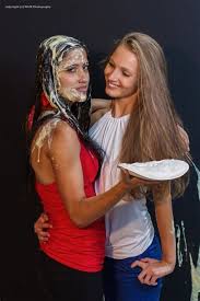 Slippery wrestling catfights, pies in the face, gunge dunk tanks, quicksand sinking, soapland nuru massage, wrestling in pudding, and jello and mud. Messy Pied Face Shefalitayal